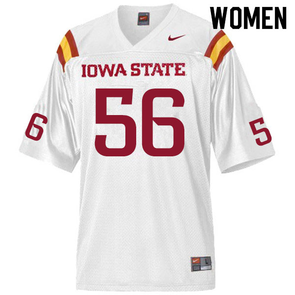 Iowa State Cyclones Women's #56 Anthony Smith Nike NCAA Authentic White College Stitched Football Jersey TM42E53LO